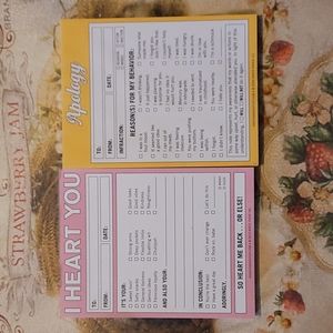 Love/Apology Note Pads